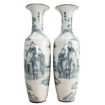 Lọ lộc bình Phúc Lộc Thọ – Men rạn cổ – Cao 1m75
