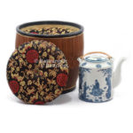Ấm tích và bao ấm ủ thêu hoa gấm – số 2 – đường kính 21 cm