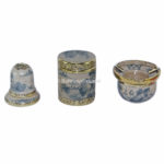Bộ phụ kiện gốm – gạt tàn – lọ chè tròn – ống tăm – men rạn
