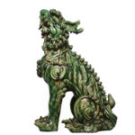 Nghê sứ – men xanh ngọc – cao 70 cm