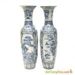 Đôi Lọ Lộc Bình Tứ Cảnh Nổi Men Rạn – cao 1m55 ( tặng đế 15cm)