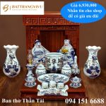 Bộ đồ thờ thần tài vẽ vàng 24k cao cấp Bát Tràng